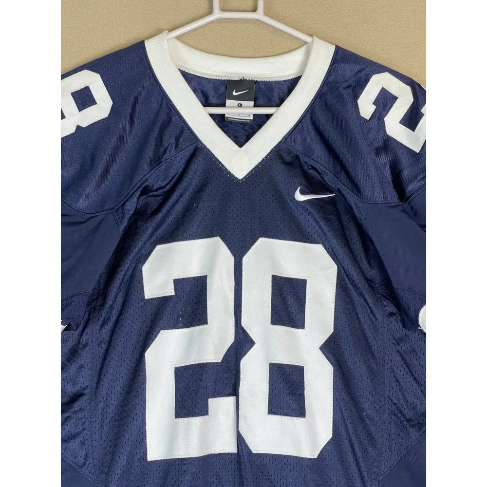 Nike Football Jersey‎ Navy Blue White Number 28 Adult Large